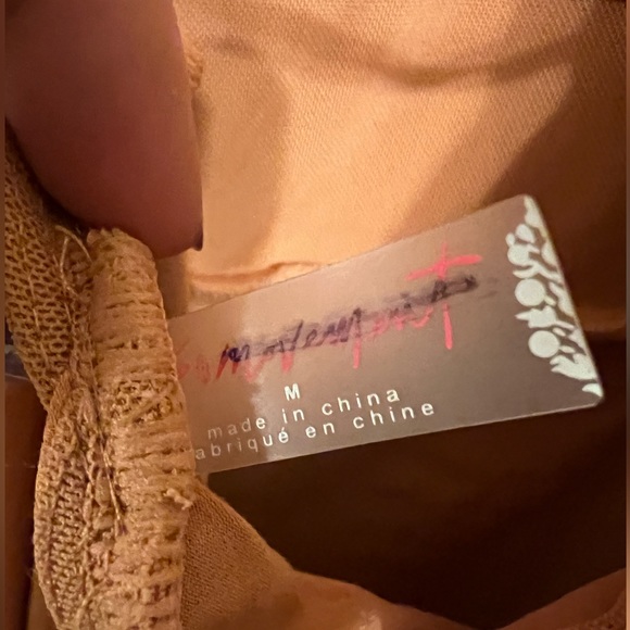 Free People Movement Peach Flare Leg Rouched Onesie Medium - Picture 8 of 8